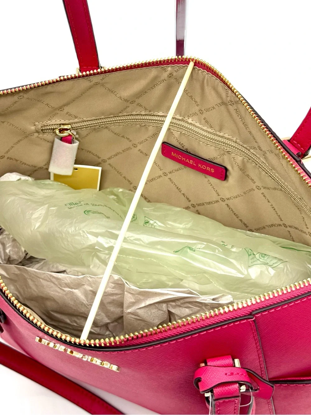 Michael Kors Large Charlotte Tote Bag Electric Pink